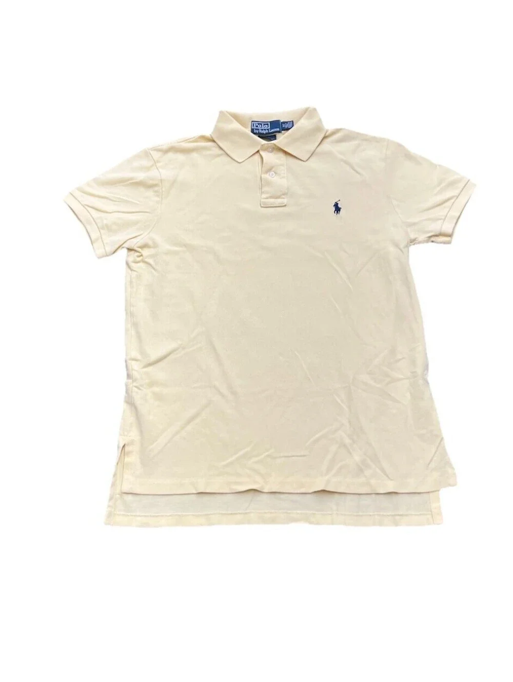 Men's Polo by Ralph Lauren Pony Embroidered Short Sleeve Golf Yellow Shirt Med
